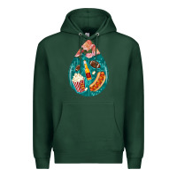 Sports Green american football and western roses teardrop Premium Hoodie - BundleAndBundleShop
