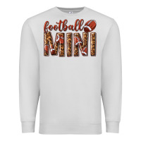 Dove Grey football mini with leopard Premium Sweatshirt - texasbilliewilder