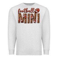 Oatmeal Heather football mini with leopard Premium Sweatshirt - texasbilliewilder