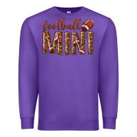 Purple football mini with leopard Premium Sweatshirt - texasbilliewilder