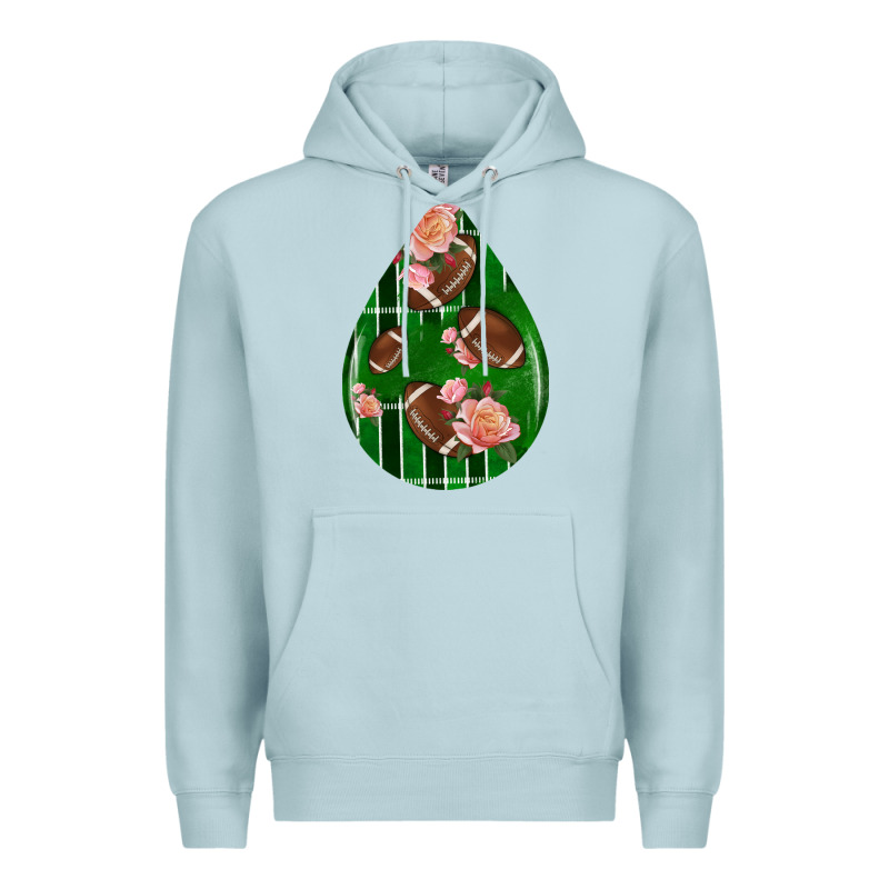 American Football And Western Roses Teardrop Premium Hoodie by BundleAndBundleShop | Teevron