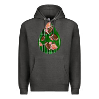 Charcoal Heather american football and western roses teardrop Premium Hoodie - BundleAndBundleShop