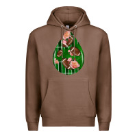 Chestnut american football and western roses teardrop Premium Hoodie - BundleAndBundleShop