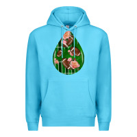 Ocean Blue american football and western roses teardrop Premium Hoodie - BundleAndBundleShop