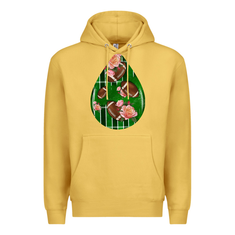 American Football And Western Roses Teardrop Premium Hoodie by BundleAndBundleShop | Teevron