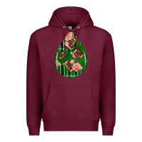 Burgundy american football and western roses teardrop Premium Hoodie - BundleAndBundleShop