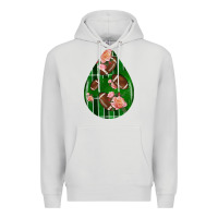 Dove Grey american football and western roses teardrop Premium Hoodie - BundleAndBundleShop