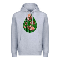 Heather Grey american football and western roses teardrop Premium Hoodie - BundleAndBundleShop