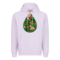 Lilac american football and western roses teardrop Premium Hoodie - BundleAndBundleShop