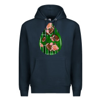 Navy american football and western roses teardrop Premium Hoodie - BundleAndBundleShop