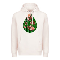 Pale Pink american football and western roses teardrop Premium Hoodie - BundleAndBundleShop