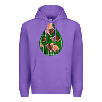 Purple american football and western roses teardrop Premium Hoodie - BundleAndBundleShop