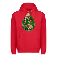Red american football and western roses teardrop Premium Hoodie - BundleAndBundleShop