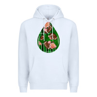 White american football and western roses teardrop Premium Hoodie - BundleAndBundleShop