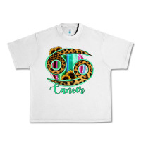 Lunar Rock Cancer Zodiac Sign Sunflower Leopard Serape Urban Heavy Tee - RanaPortraitStore