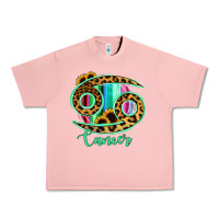 Salmon Cancer Zodiac Sign Sunflower Leopard Serape Urban Heavy Tee - RanaPortraitStore