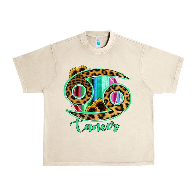 Cancer Zodiac Sign Sunflower Leopard Serape Urban Heavy Tee by RanaPortraitStore | Teevron