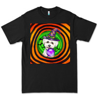 Black halloween bichons frise dog Premium Tee - LillyAllenDesigns
