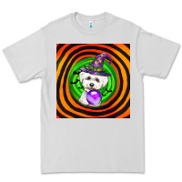 Dove Grey halloween bichons frise dog Premium Tee - LillyAllenDesigns