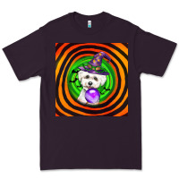 Plum halloween bichons frise dog Premium Tee - LillyAllenDesigns