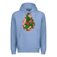 Colony Blue american football and western roses teardrop Premium Hoodie - BundleAndBundleShop