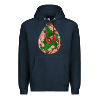 Navy american football and western roses teardrop Premium Hoodie - BundleAndBundleShop