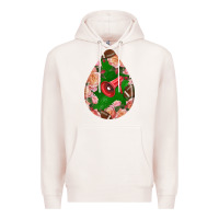 Pale Pink american football and western roses teardrop Premium Hoodie - BundleAndBundleShop