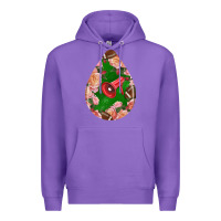 Purple american football and western roses teardrop Premium Hoodie - BundleAndBundleShop