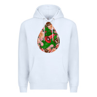 White american football and western roses teardrop Premium Hoodie - BundleAndBundleShop