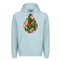 Blue Mist american football and western roses teardrop Premium Hoodie - BundleAndBundleShop