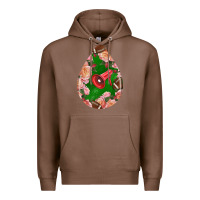 Chestnut american football and western roses teardrop Premium Hoodie - BundleAndBundleShop