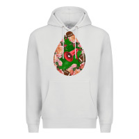 Dove Grey american football and western roses teardrop Premium Hoodie - BundleAndBundleShop