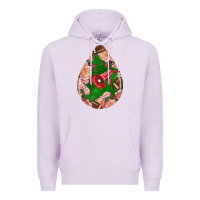 Lilac american football and western roses teardrop Premium Hoodie - BundleAndBundleShop