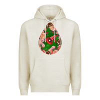 Oatmeal Heather american football and western roses teardrop Premium Hoodie - BundleAndBundleShop