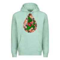 Seafoam american football and western roses teardrop Premium Hoodie - BundleAndBundleShop