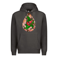 Smoke american football and western roses teardrop Premium Hoodie - BundleAndBundleShop