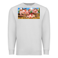 Dove Grey Pig Farm Premium Sweatshirt - RanaPortraitStore