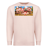 Pale Pink Pig Farm Premium Sweatshirt - RanaPortraitStore