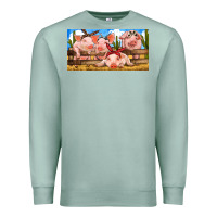 Seafoam Pig Farm Premium Sweatshirt - RanaPortraitStore