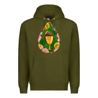Army Green american football and western roses teardrop Premium Hoodie - BundleAndBundleShop