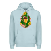 Blue Mist american football and western roses teardrop Premium Hoodie - BundleAndBundleShop