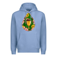 Colony Blue american football and western roses teardrop Premium Hoodie - BundleAndBundleShop