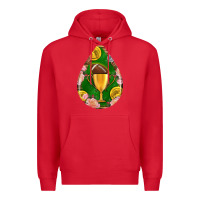Red american football and western roses teardrop Premium Hoodie - BundleAndBundleShop