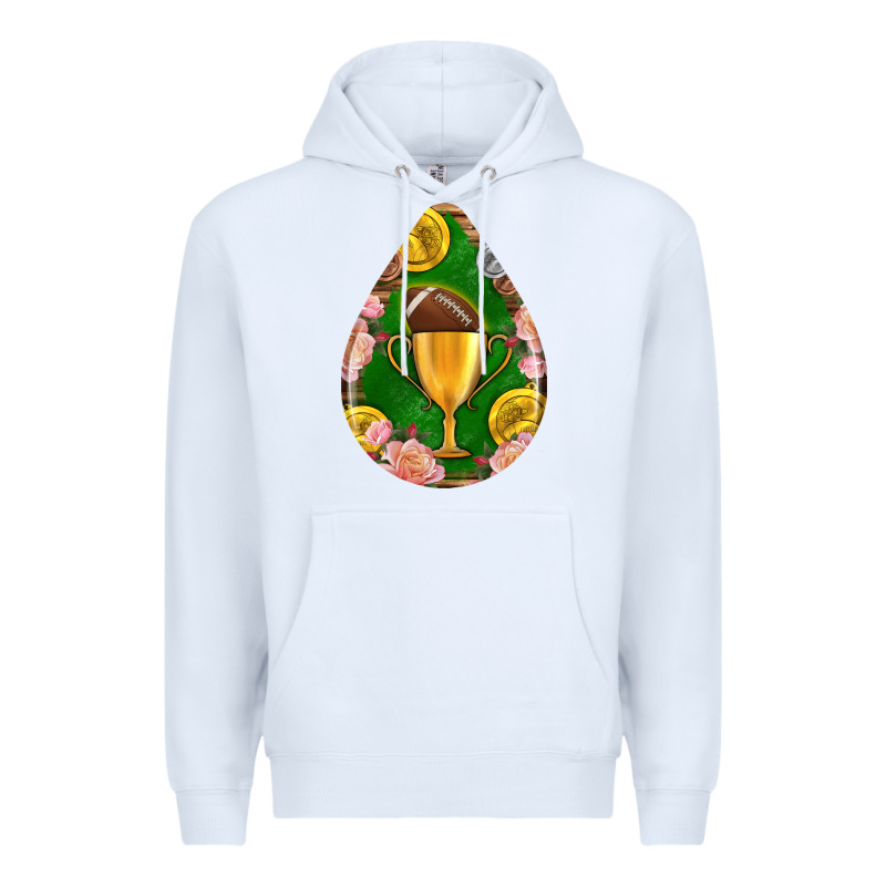 American Football And Western Roses Teardrop Premium Hoodie by BundleAndBundleShop | Teevron