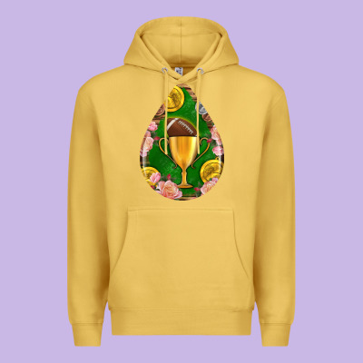 American Football And Western Roses Teardrop Premium Hoodie Designed By Bundleandbundleshop