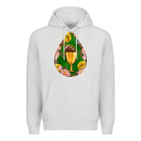 Dove Grey american football and western roses teardrop Premium Hoodie - BundleAndBundleShop