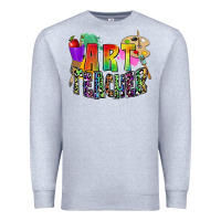 Heather Grey art teacher Premium Sweatshirt - Zillion Design Studio