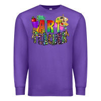 Purple art teacher Premium Sweatshirt - Zillion Design Studio