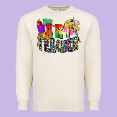 Art Teacher Premium Sweatshirt Designed By Zillion Design Studio