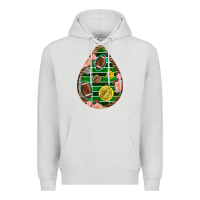 Dove Grey american football and western roses teardrop Premium Hoodie - BundleAndBundleShop